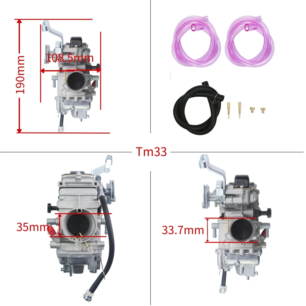 TM33 33mm Motorcycle Racing Carburetor Modified Carb For 200cc 250cc Dirt Bike Off Road Bike