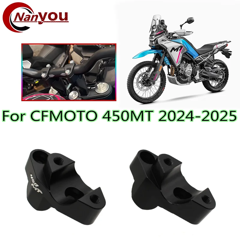 MT450 Handlebar Risers Bar Clamp Cover For CFMOTO 450MT 450 MT CF450 2024- Motorcycle Accessories Bar Mount Adapter