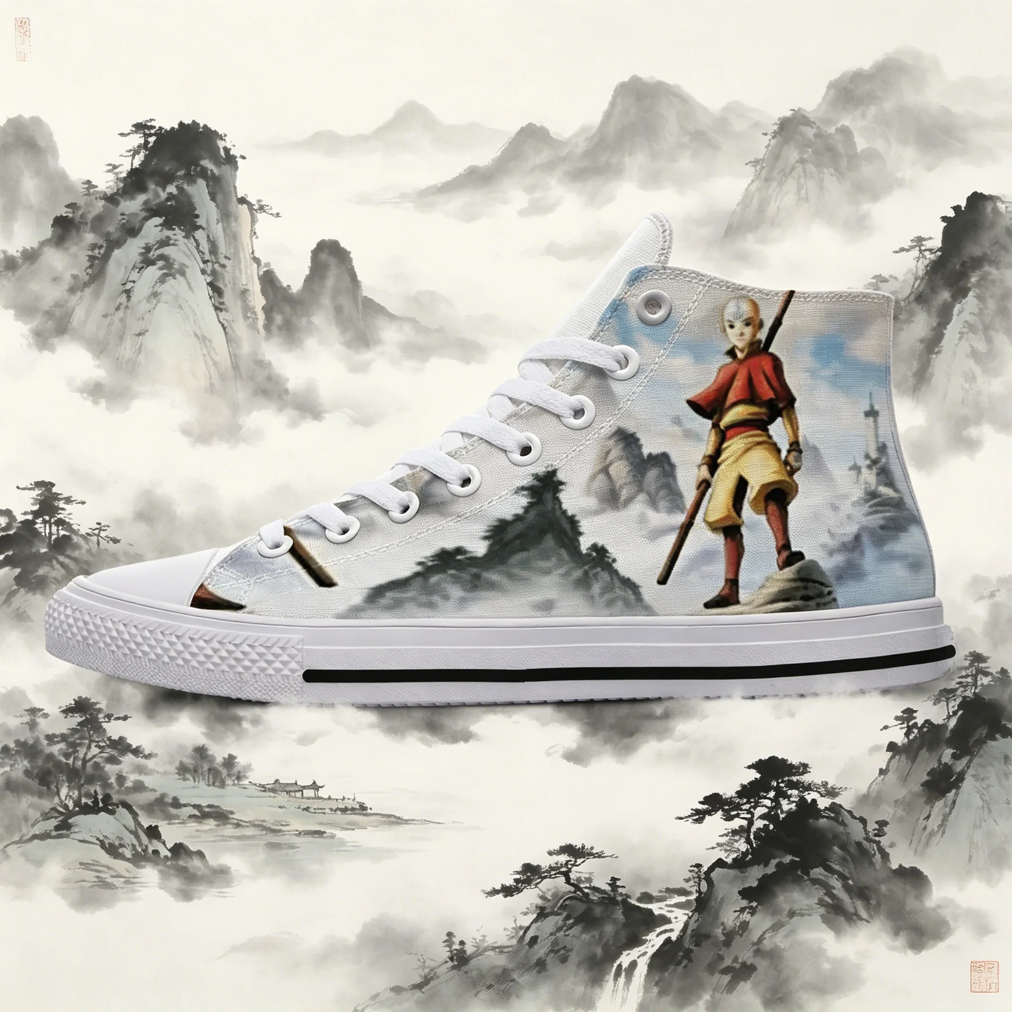

Men Women Avatar The Last Airbender Casual Shoes Anime Print Lightweight Non Slip Comfortable Street Walking Fashion Sneakers