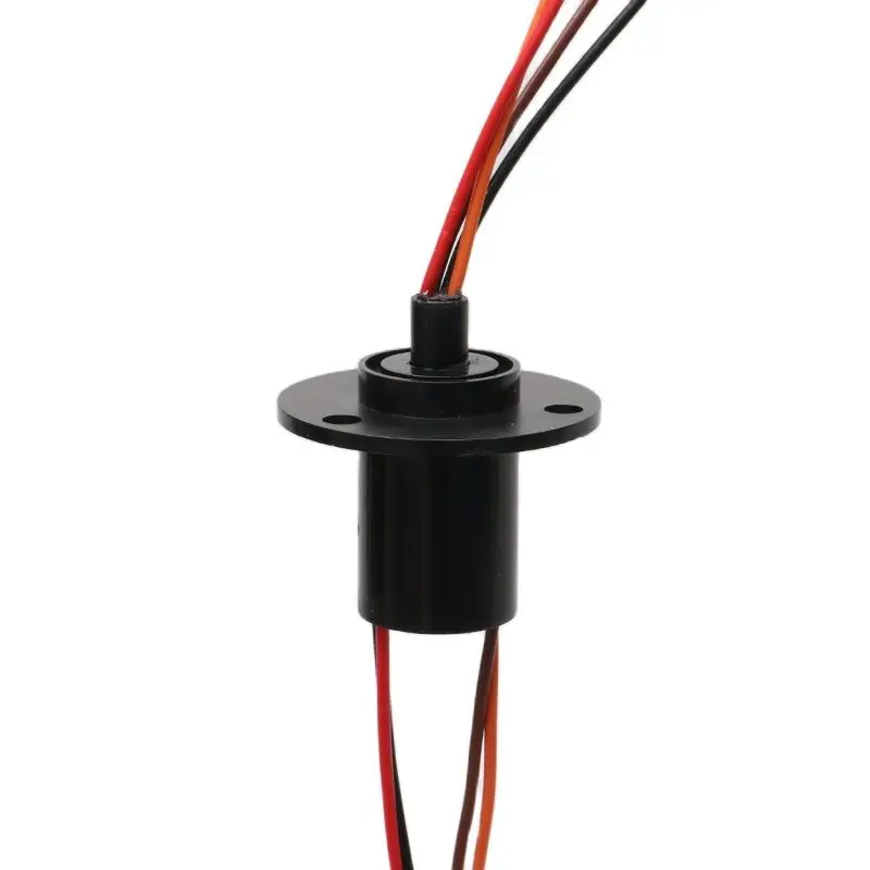 1PCS Wind Power Slip Ring 10A Dia.22mm 2/3/4/6/8CH Channels Wires Slipring Mini Electric Rotary Conductive Joint with Flange