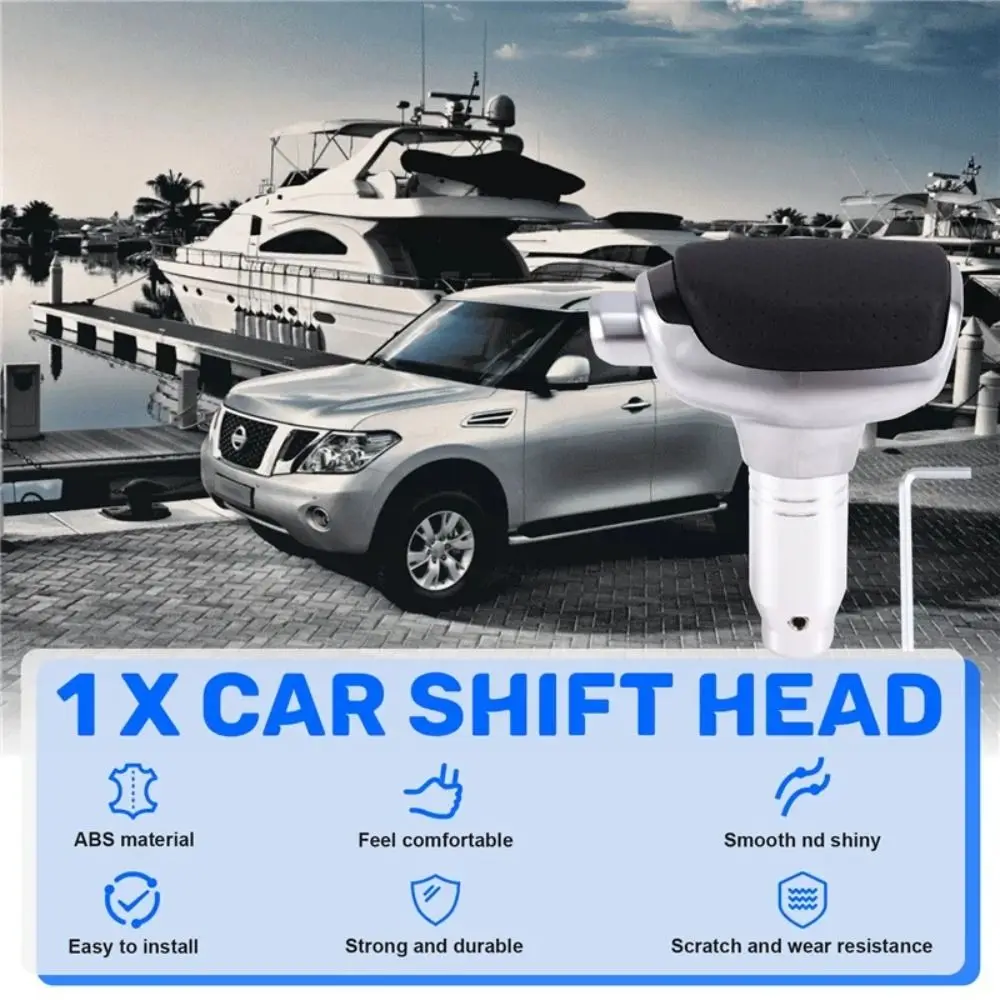 Metal Finish Car Gear Shift Knob Ergonomic Shape Premium Metallic Appearance Metal Texture Shift Knob Comfortable Grip