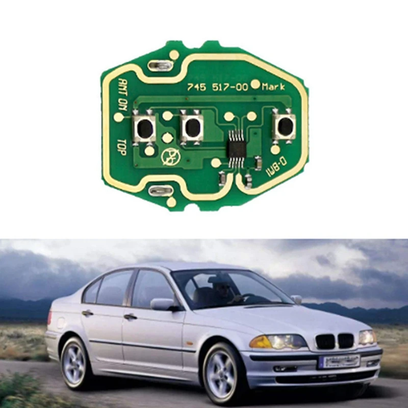 Car License Plate Light License Plate Light for Bmw E46 4D 1998-2003 & 3 Button Remote Car Key Control Circuit Board