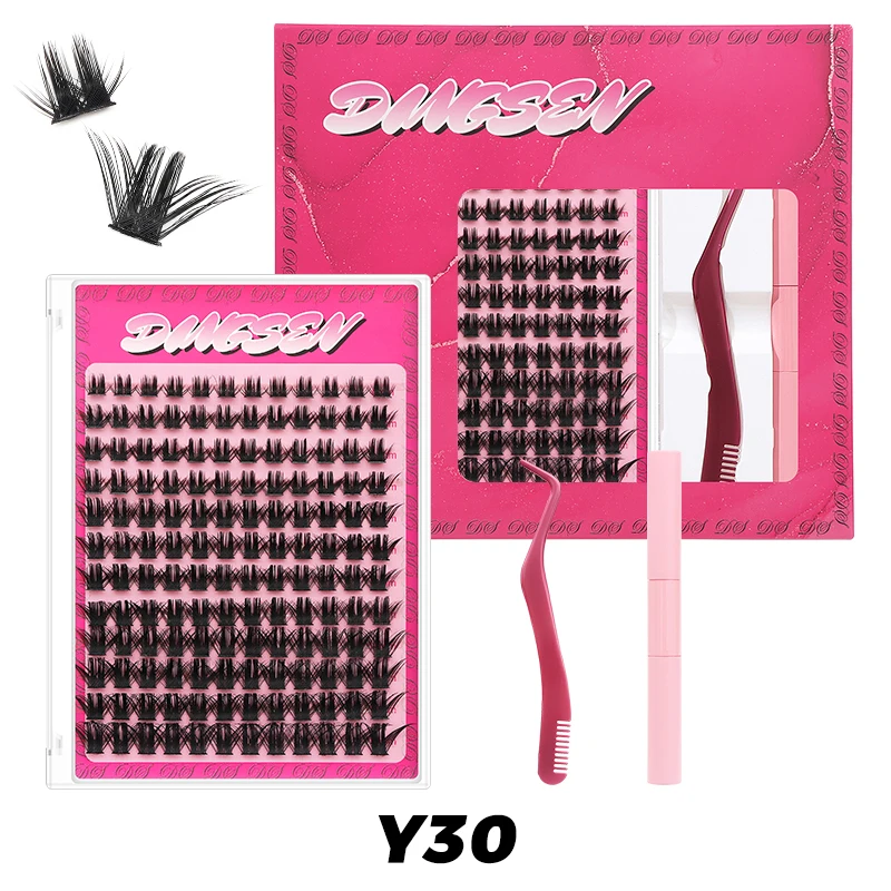 DINGSEN Wimpernverlängerungsset, DIY Make-up, Wimpern, individuelles Wimpern-Set, Bindung und Dichtungsset, Cluster-Wimpernverlängerung, Schönheitswerkzeuge – Detail 18
