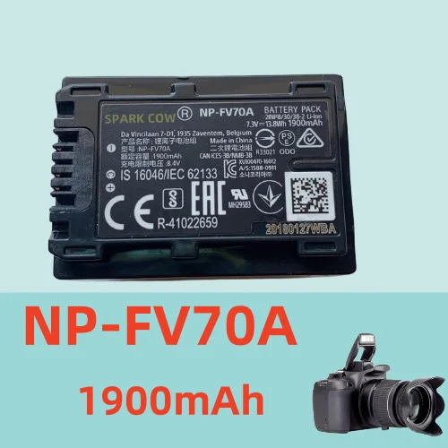 

1900mAh high-performance NP-FV70A NP FV70A Camera Battery or ChargerFor Sony AX700 AX45 AX100E HDR-CX450 CX680 CX170 VG3 BC-TRV