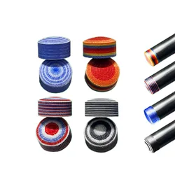 8PCS 14mm Multi-layer Break Jump Cue Tips Colorful Fiber Tips for Pool Game Cue Billiards Accessories Super Hard(Not Leather)