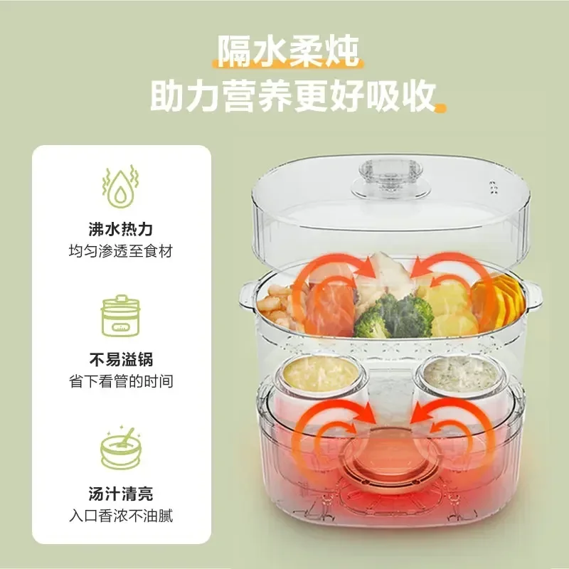 Ceramic electric stew pot water-proof stew small electric steamer bird's nest baby food supplement stew cup - Image 4