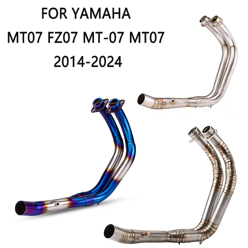 

universal 51mm Motorcycle Exhaust Full System Front Pipe Muffler Slip on For Yamaha MT07 MT-07 FZ07 2014 - 2024 R7 2014 - 2024