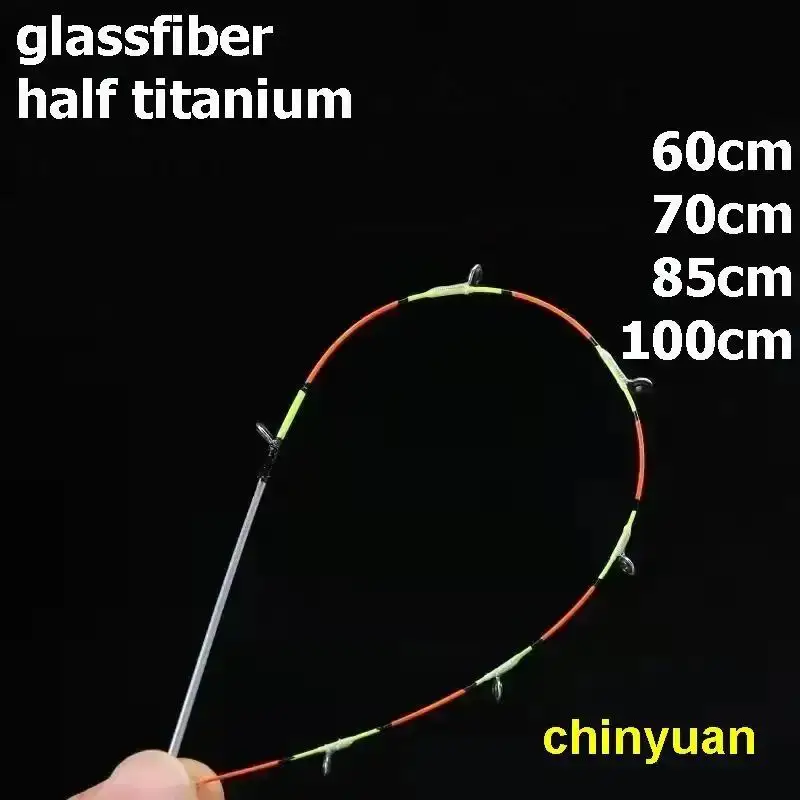 RA002 60cm 65cm 70cm 75cm 85cm 95cm 100cm Glassfiber, Half Titanium, Butt 2.6mm 5.5mm Raft Fishing Rod Tip