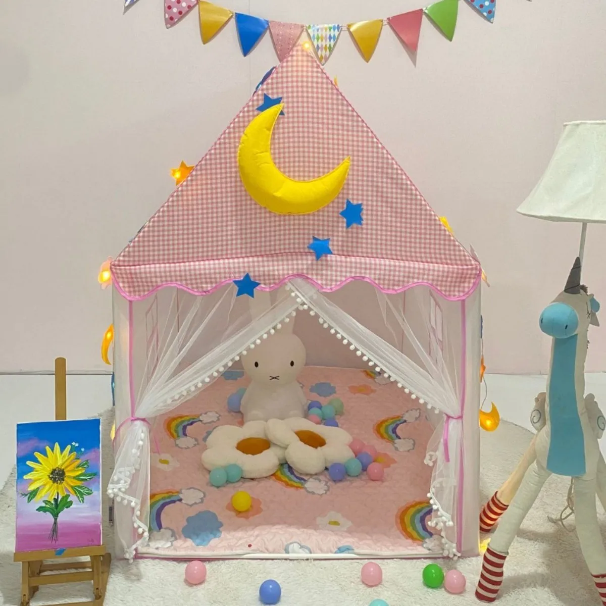 mosquito  net Tent indoor children castle girl princess playhouse secret base house doll housegift   for baby birthday