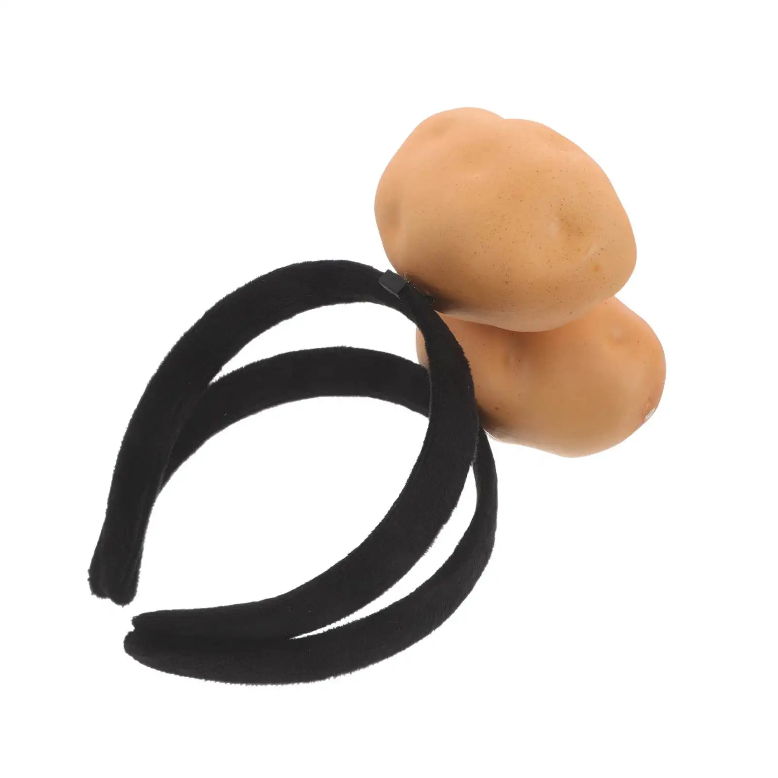 

2Pcs Potato Headband Cute Vegetable Hairband Funny Food Character Unique Design Party Costume Hair Accessories