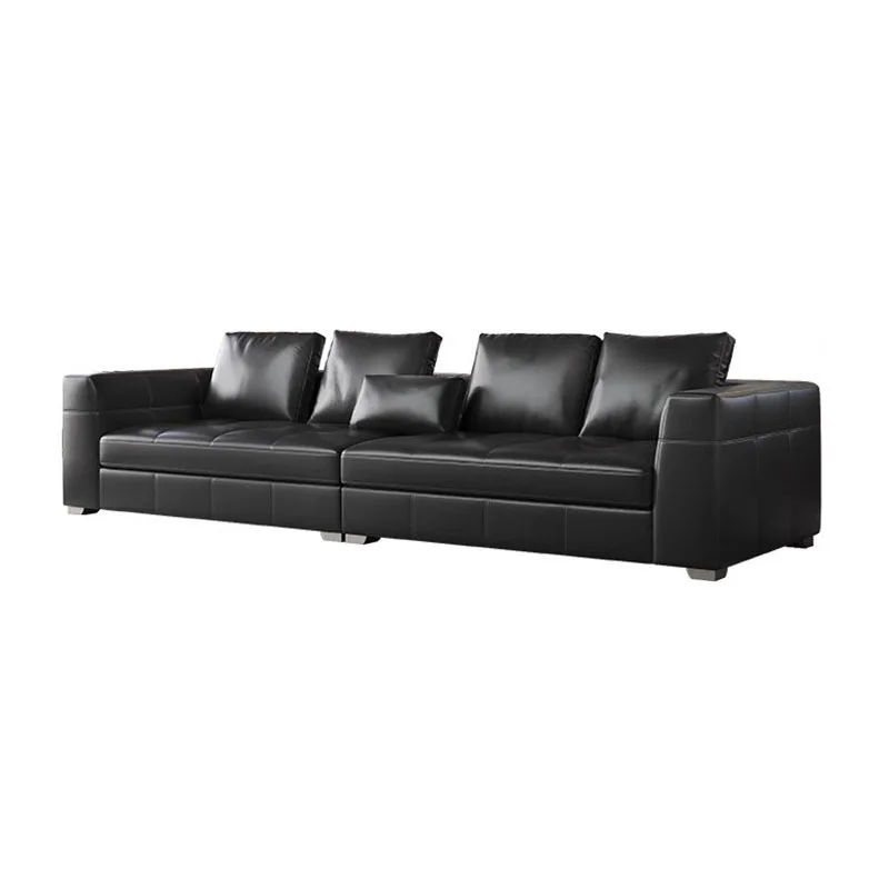 

Sofa, living room, Italian, minimalist, straight row, three people, cat claw skin, simple, coarse cotton and linen fabric