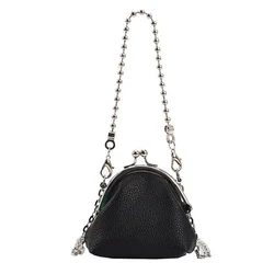 Womens Texture Chain Small Bags Fashion Mini Bags Chain Single Shoulder Crossbody Zero Wallet Small Headphone Evening Bags