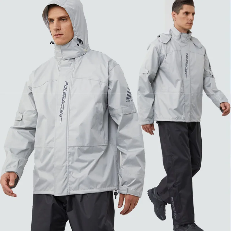 

Men's Women Moto Equipment Split Motorcycle Raincoat Electric Scooter Rider Raincoats Rain Pants Waterproof Rainstorm Reflective