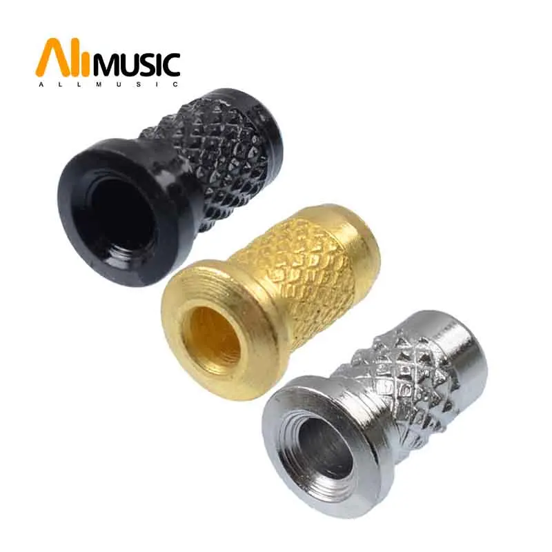 

6pcs Guitar String Mounting Ferrules Bushing Set For electric guitar bridge,Guitar string retainer Black-Gold-Chrome