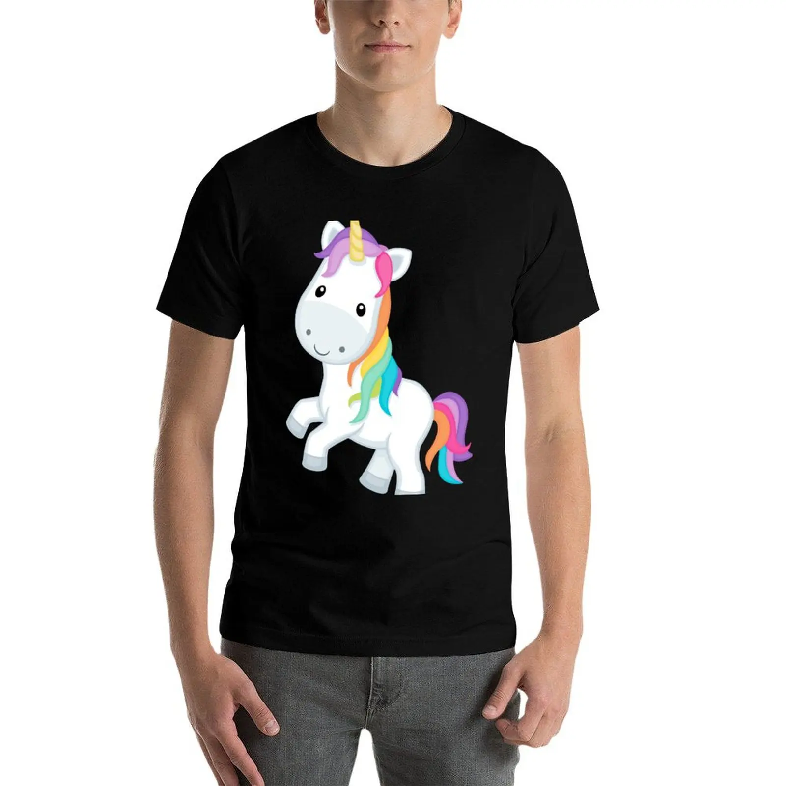 

Unicorn, unicorn face, white and multicolored unicorn illustration, horse, legendary Creature T-Shirt