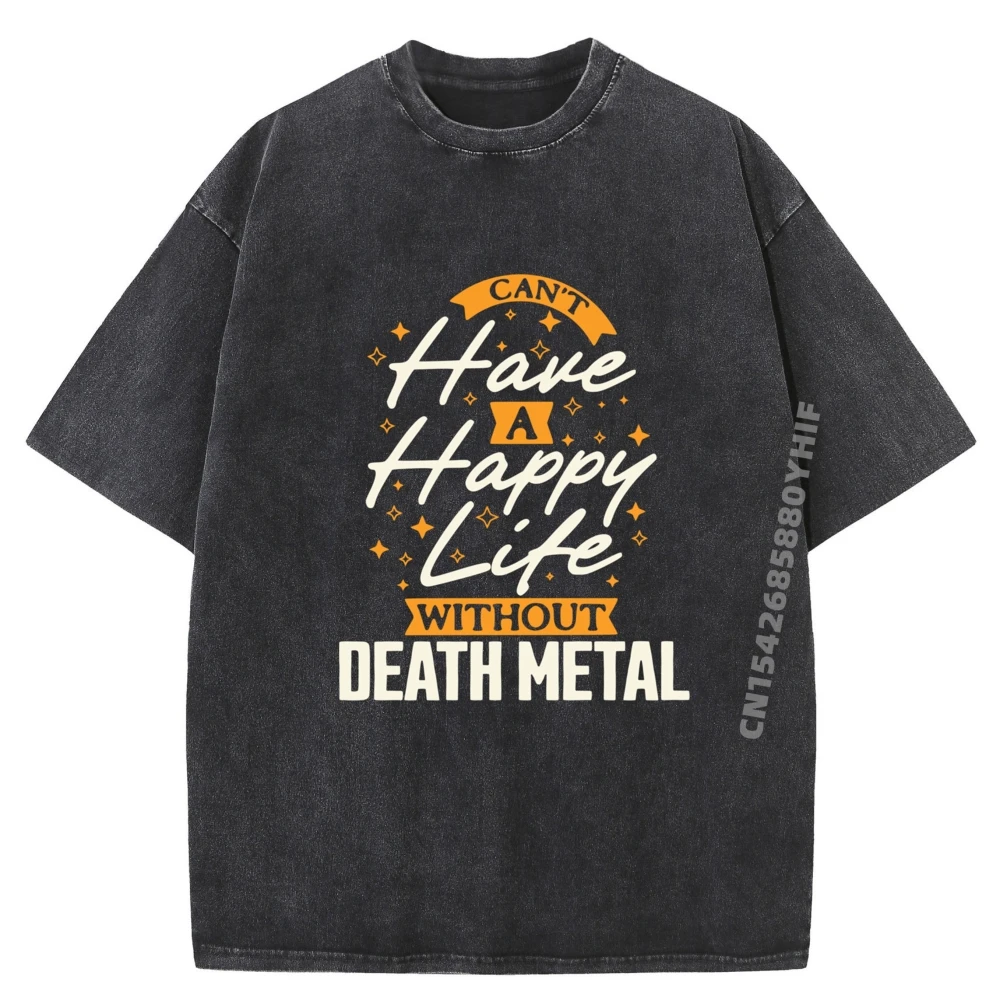 

Can It Have A Happy Short Sleeve Tops & Tees Comfortable Luxury Designer Male T-Shirt Party Retro Washed T-shirts Hip Hop