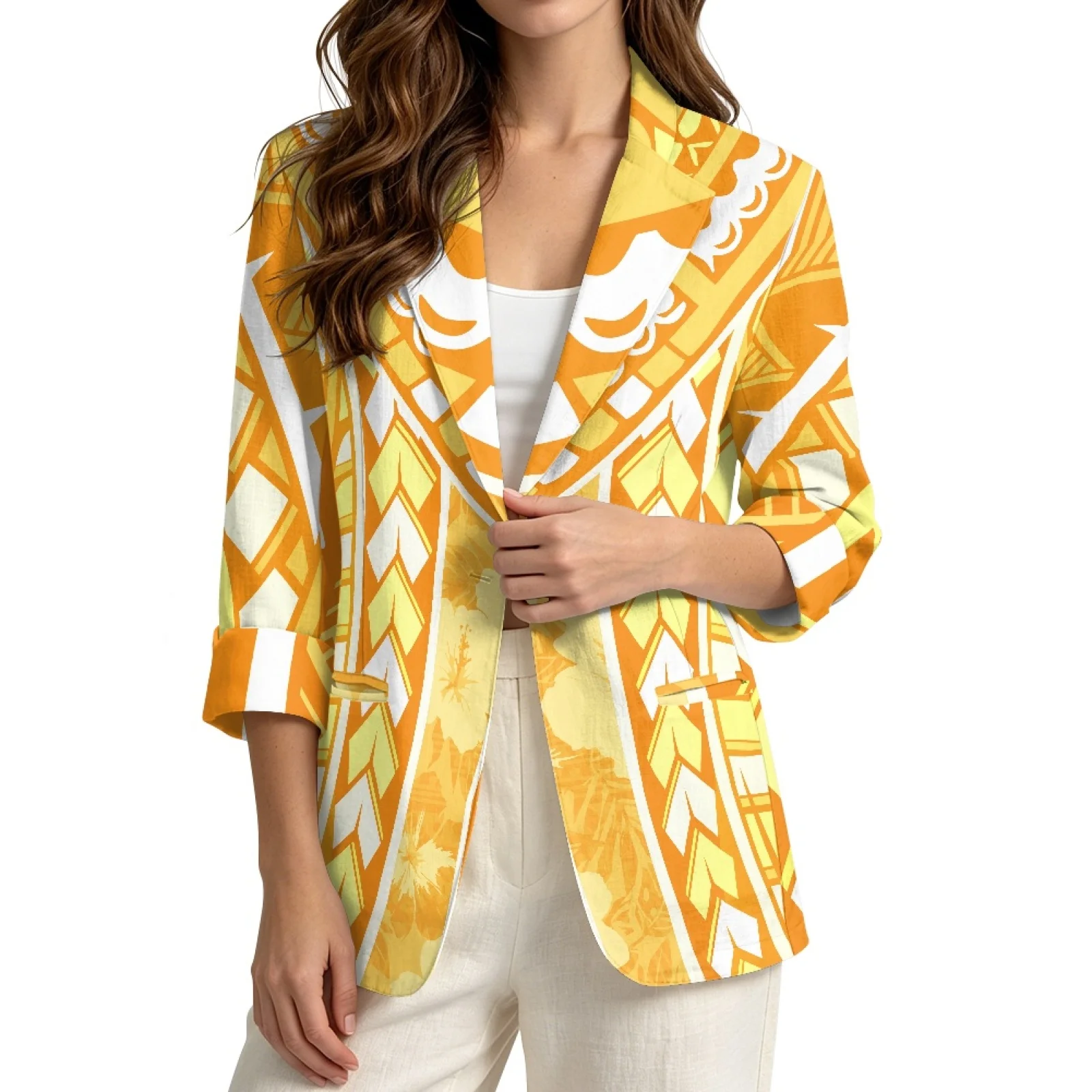 PENSTROLL Orange Linen Like Beach Coverups for Outdoor Lightweight Beach Cover Ups Dressy Tops