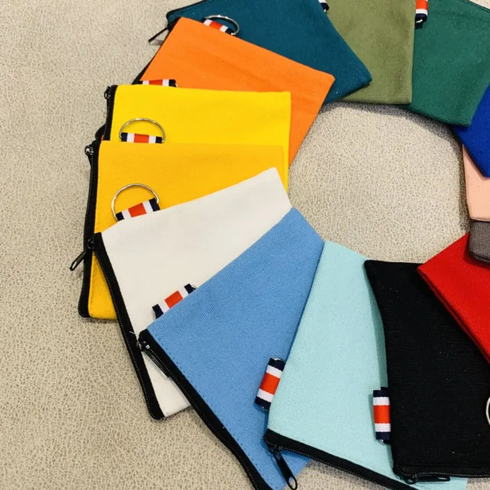 내구성 캔버스 동전 지갑 작은 만화 카드 주최자 돈 가방 여자 여자