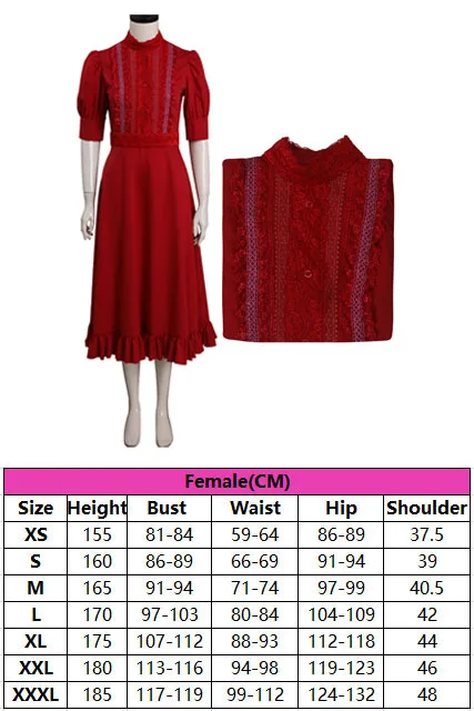 Horror Movie Pearl Cosplay Costume Women Fantasia Red Dress Disguise Female Girls Role Play Skirt Halloween Party Lady Clothes