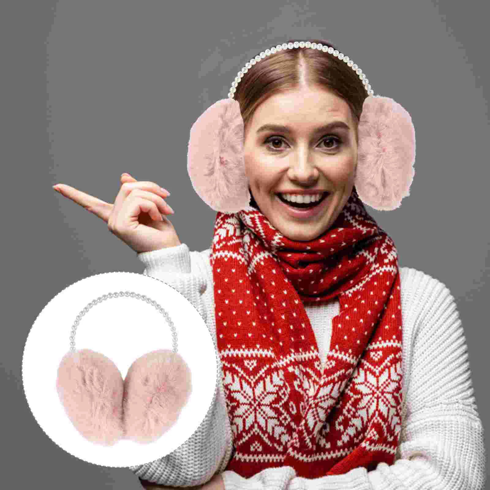 Moda menina earmuff pelúcia orelha muff quente capa de orelha feminino aquecedor de orelha inverno earmuff adorável capa de orelha