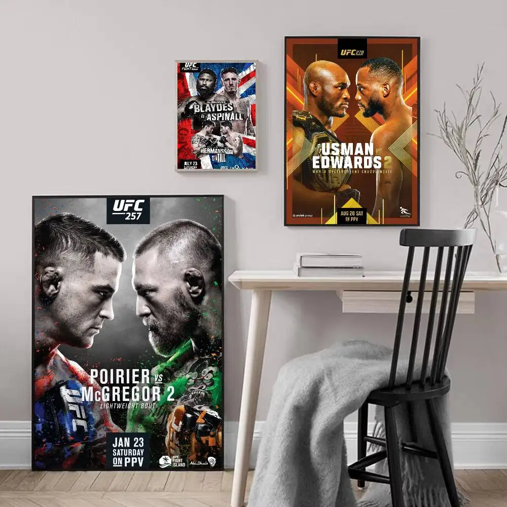 U-Ultimate Fighting Championship UFC Poster Print A5 A4 A3 A2 Wall Art Decor For Room Office Gift For Fans
