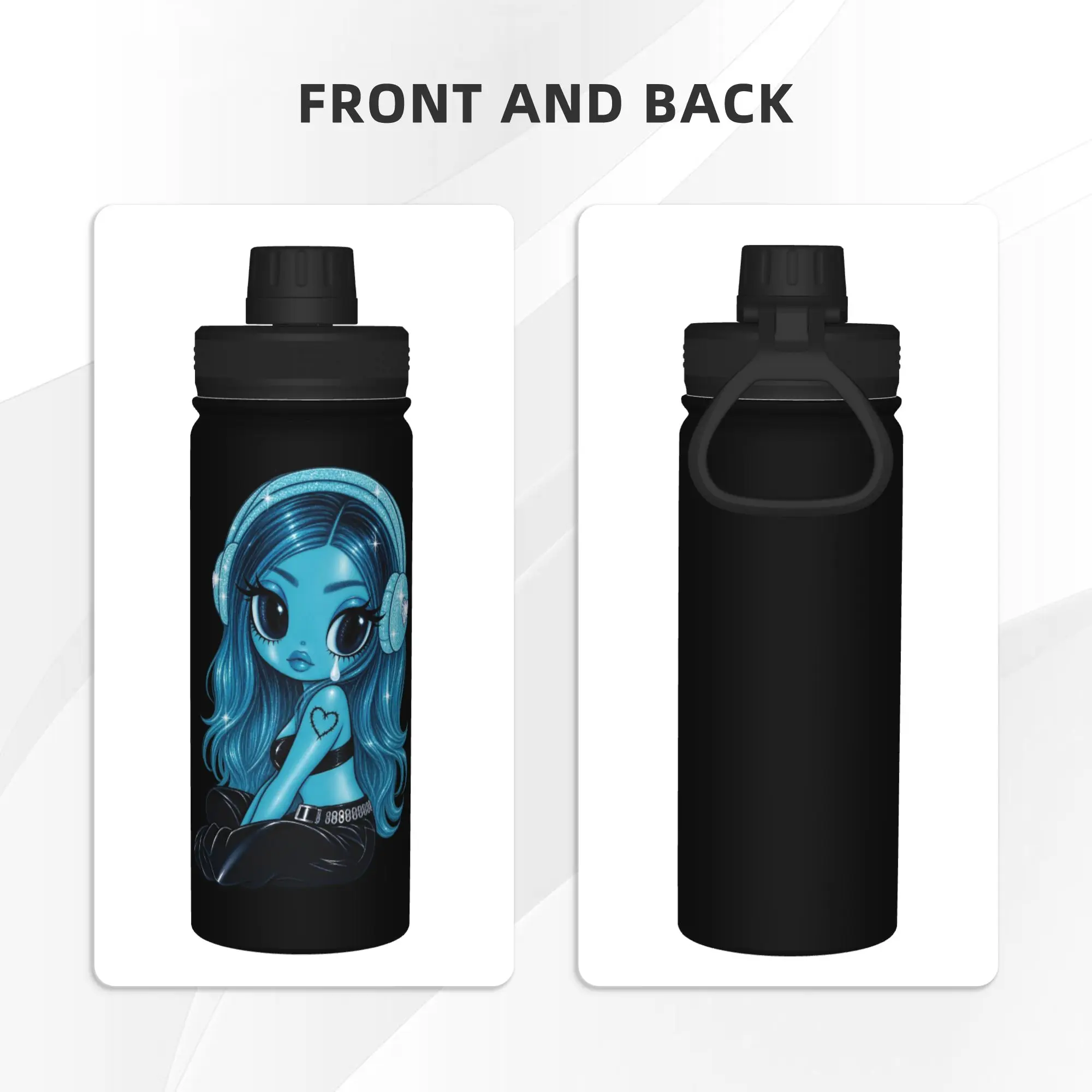 Singer Karols G 18OZ Sports Insulated Kettle  Coffee Cups Vacuum Flask Office Home Mugs Water Bottle