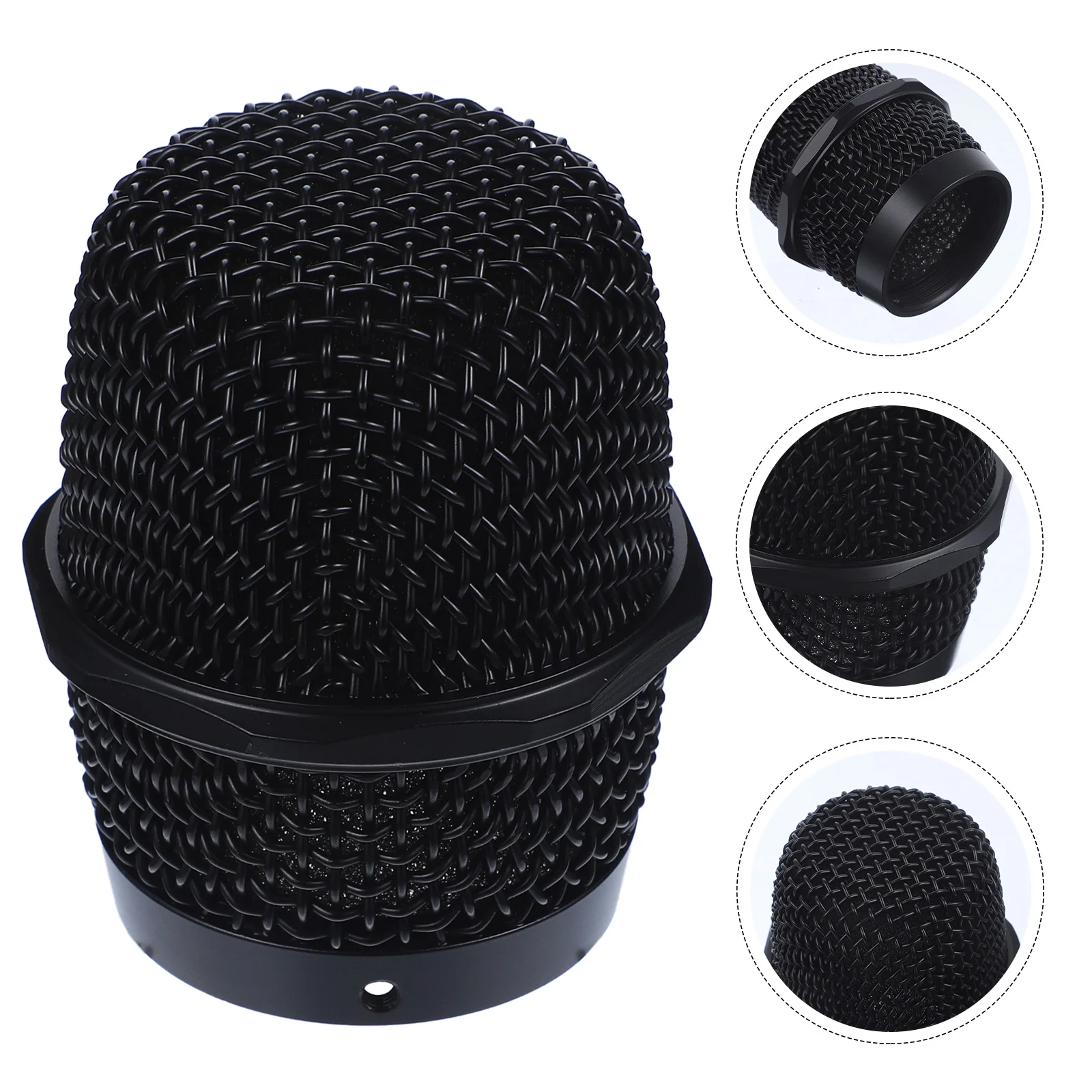 

Wireless Microphone Mesh Cover Detachable Replacement Head Grill Grille Accessory Microphones Metal Ball Head KTV Compatible