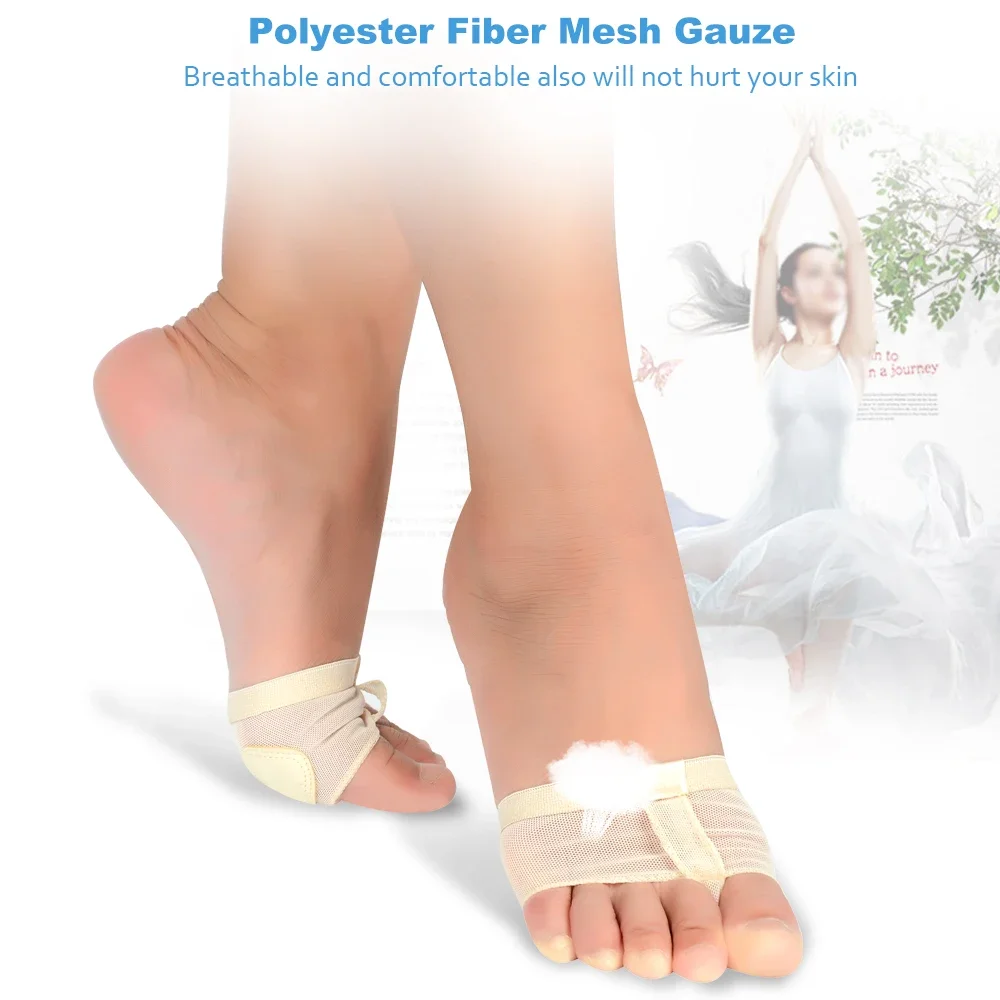 Women Belly Ballet Forefoot Toes Half Pads Dance Gym Paw Metatarsal Thong Protector Lyrical Socks Shoes Split Insoles