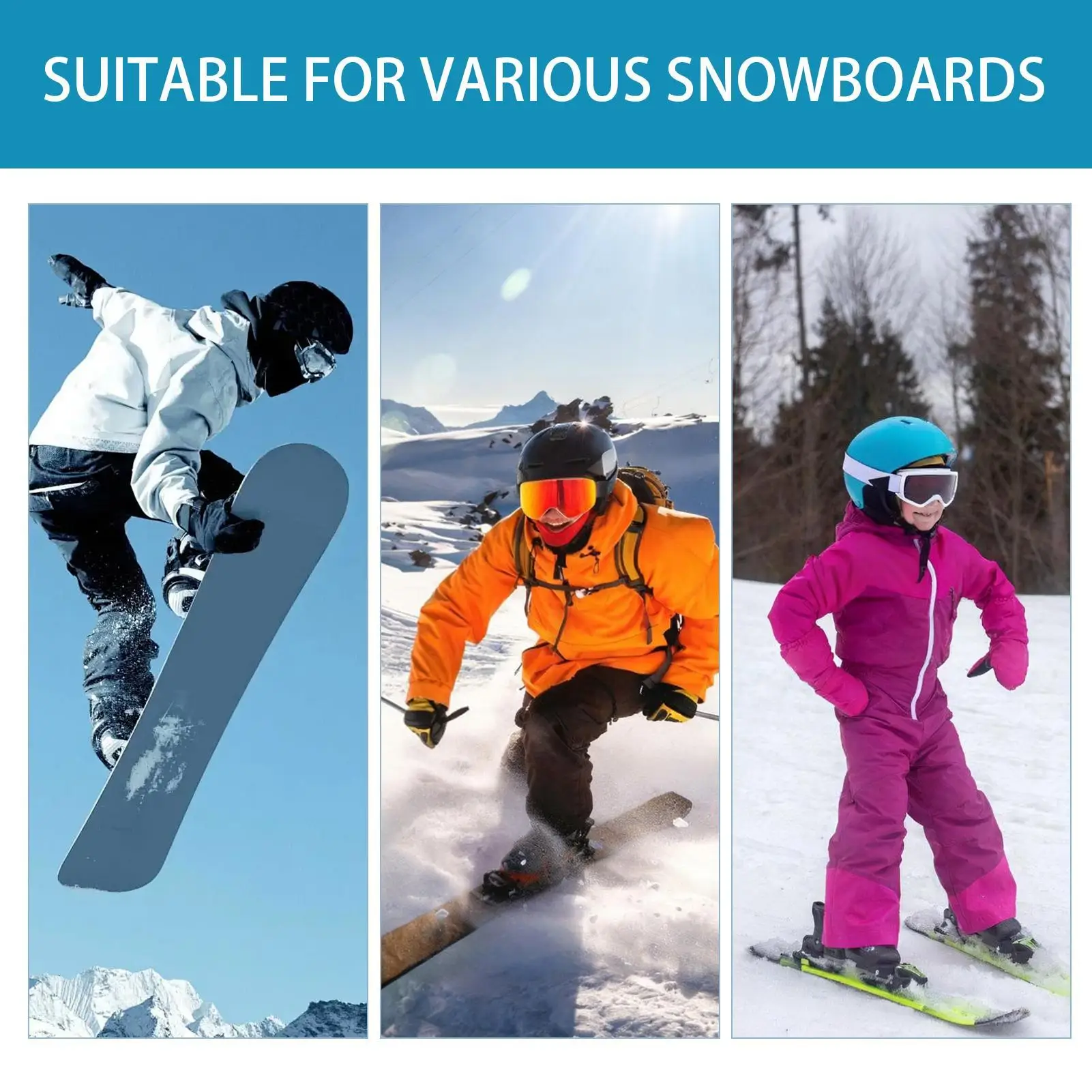 Snowboard Stomp Pad 10Pcs Non Slip Grip Deck Traction Pads Triangular Pentagram Design for Ski Snowboard Binding Boot Traction