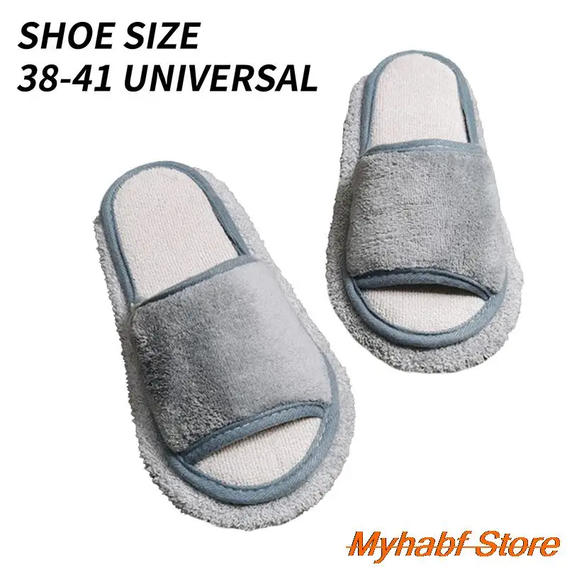 Washable Floor Cleaning Slippers Microfiber Cleaning Shoes Floor Dusting Slipper Detachable Lazy Mopping Shoes Floor Mop Slipper