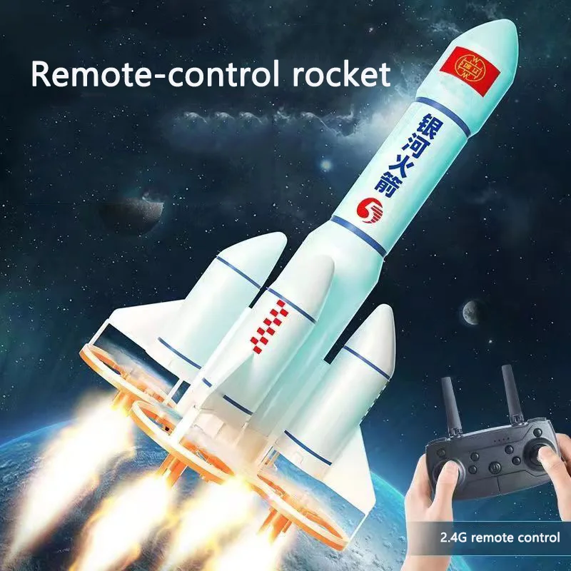 Remote control aircraft simulation space rocket aircraft 3D tumbling stunt UAV one button take-off and landing return boy gift