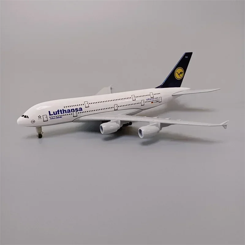 20cm Alloy Metal Germany Air Lufthansa AIRBUS 380 A380 Airlines Airplane Model Diecast Air Plane Model Aircraft w Wheels