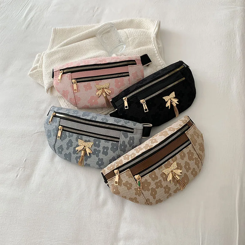 Luxury Designer Women\'s Fanny Packs Quality Canvas Waist Bag Fashion Shoulder Crossbody Chest Bags Brand Handbag Female Belt Bag