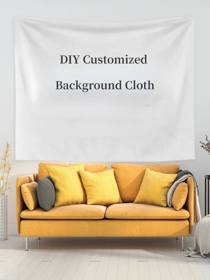 

DIY Customized Background Cloth Photography Background Wall Cloth Logo Pattern Customized Bedroom Decoration Tapestry