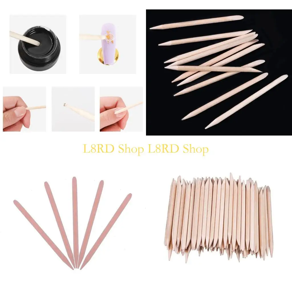 

L8RD Cuticle Art Sticks Cuticle Pusher Remover for Manicure Pedicure