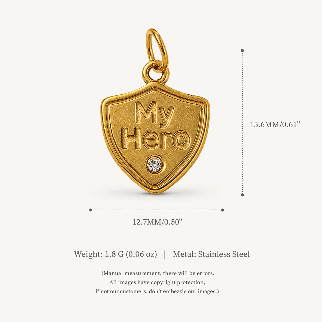 316 Edelstahl Wasserdicht Farbbeständig Neue Einfache Kabelbinder-Tasche Bart DIY Anhänger Charms Schmuckherstellung – Detail 6