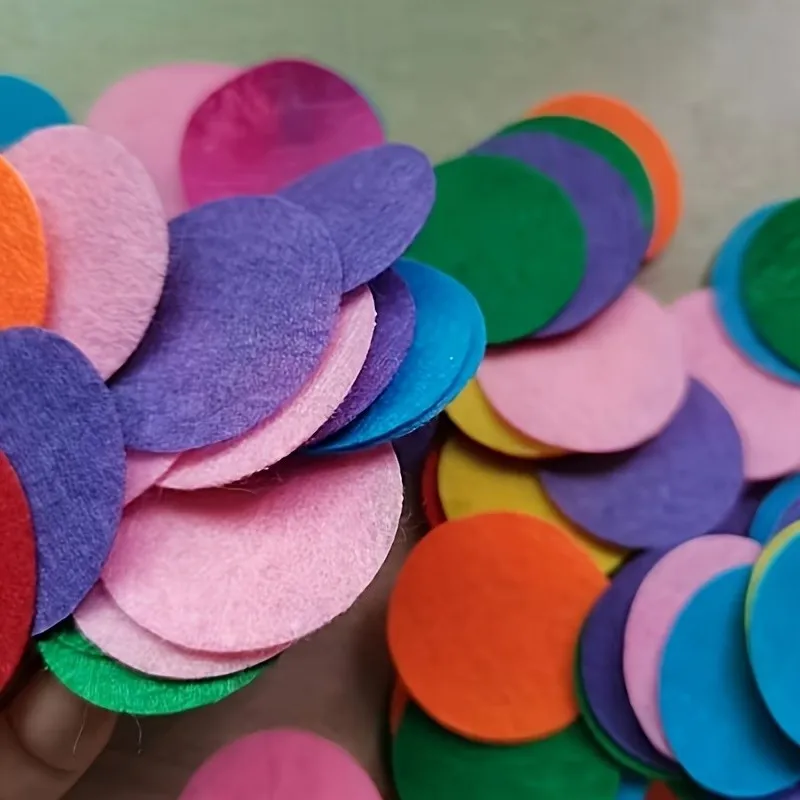 480 pcs 2cm Round Felt Dots, Easy Sew Glue Apply, DIY Handmade Crafts Hair Accessory Decor, Random Color Assortment