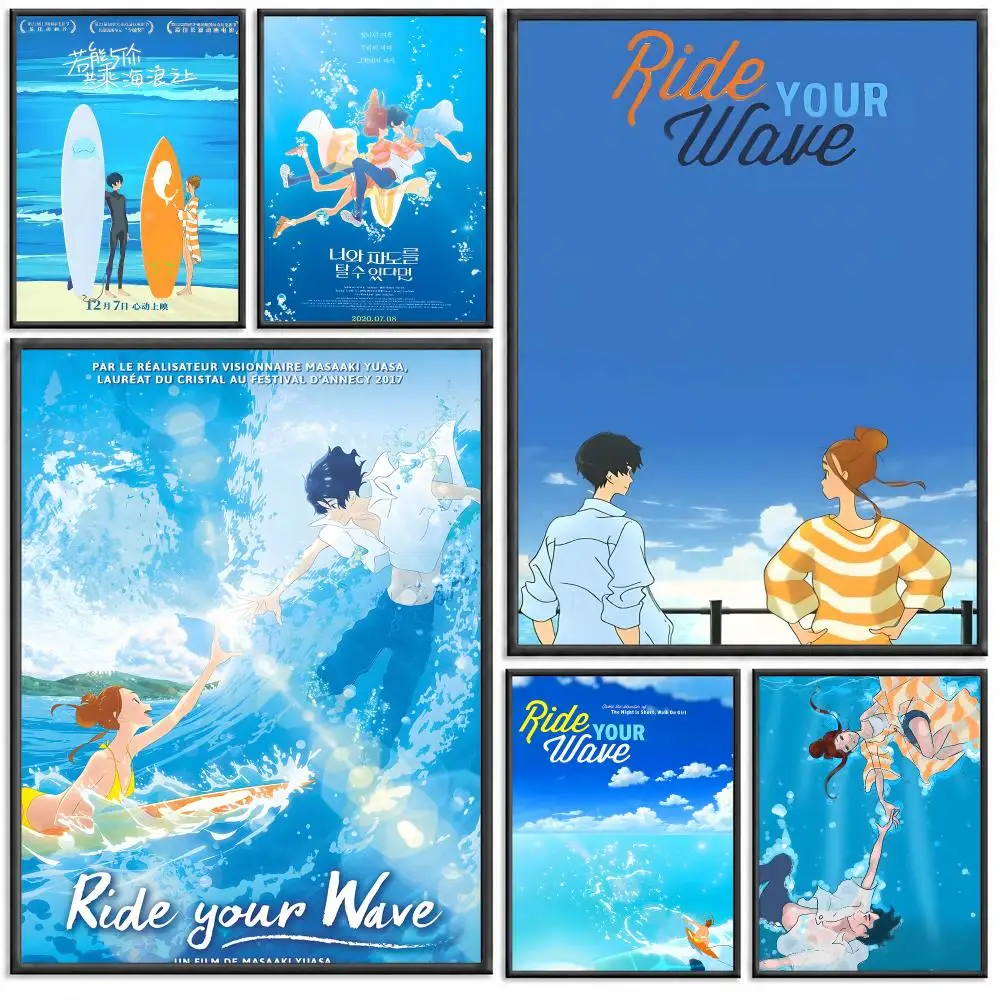 R-Ride Your W-wave Anime Poster Modern PP Paper Wall Decorative for Cafe Office Bar Home Wall Decor Gift