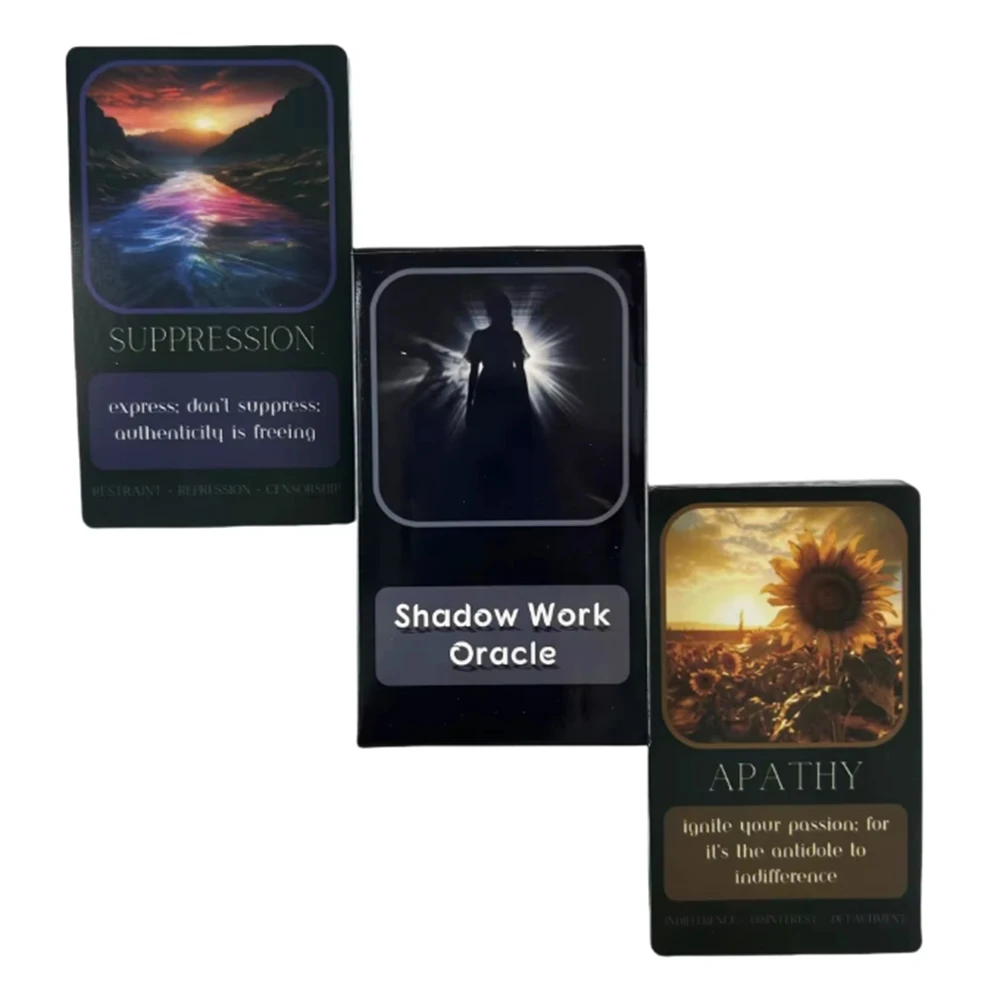 بطاقات Shadow Work Oracle A 33 English Visions Divination Edition Deck Borad Games Tarot