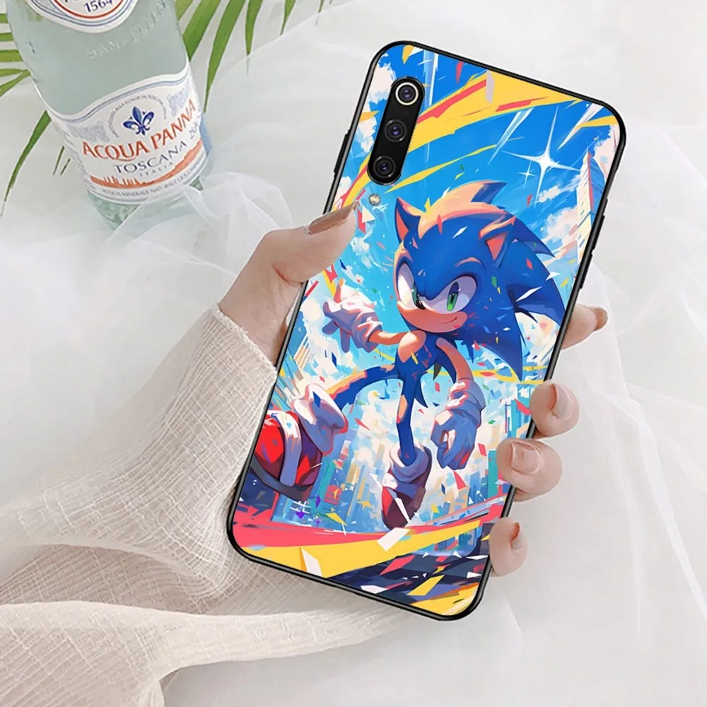 Anime Cartoon S-Sonics Hedgehog Phone Case For Xiaomi Mi 5X 8 9 10 11 12 Lite Pro 10T PocoX3pro PocoM3 Note 10 Pro Lite