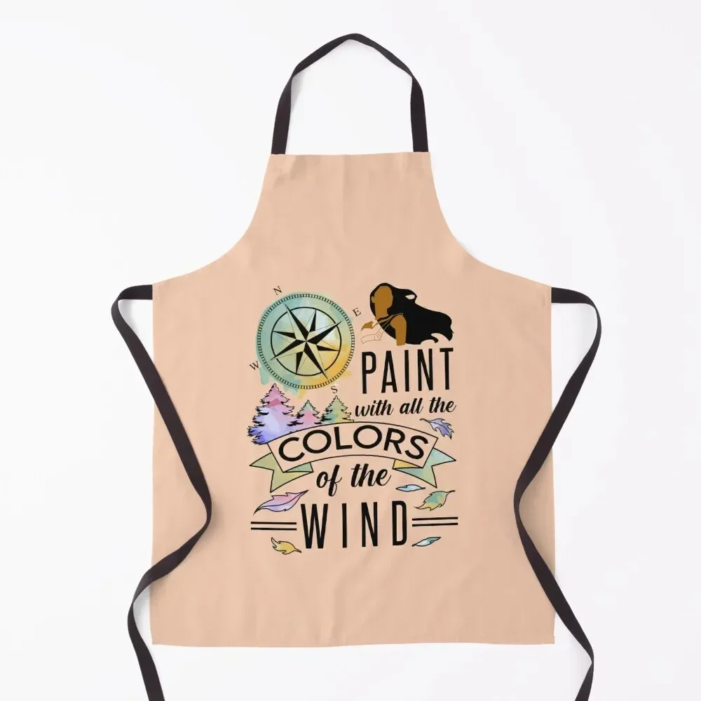 

Paint with All the Colors of the Wind Apron Woman Work Children'S Kitchen men Apron