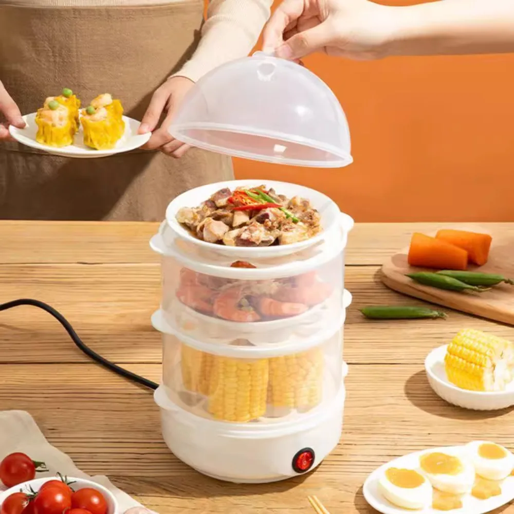 Factory Direct 2026 Egg steamer Household automatic power failure Multifunctional double-layer egg custard artifact