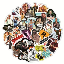 50PCS Game GTA Grand Theft Auto Stickers Decal Graffiti Laptop Guitar Fridge Phone Skateboard Children Stickers Vinyl Toy