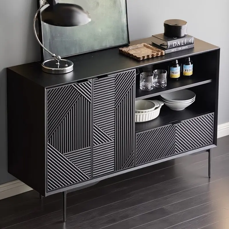 

Black Design Cabinets Aesthetic Modern Luxury Fashion Cheap Save Space Interior Cabinet Large Meuble De Rangement Home Furniture