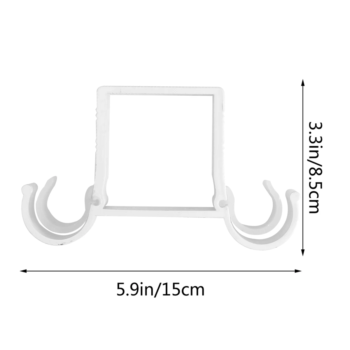 

2PCS Curtain Rod Bracket Aluminum Alloy Double Hooks for Easy Installation White Suitable Heavy Curtains Brackets Hardware
