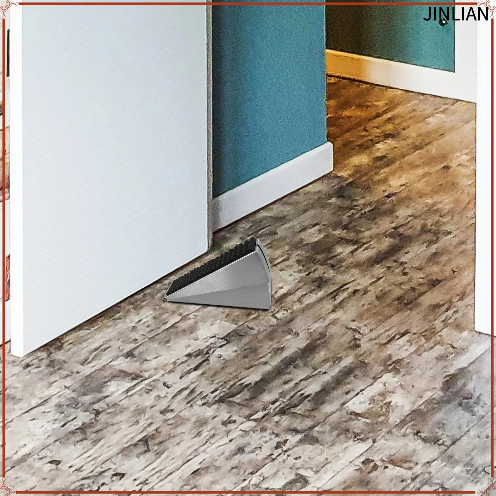 Heavy Duty Tall Door Stopper Stainless Steel Wedge for Bottom of Heavy Doors Hotel Office Home Use Door Stop for Large Gaps