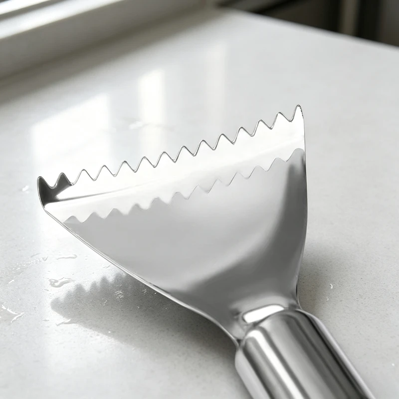 Écailleur à poisson manuel en acier inoxydable, outil de nettoyage pratique pour la peau de poisson, portable, pour la cuisine domestique et les fruits de mer