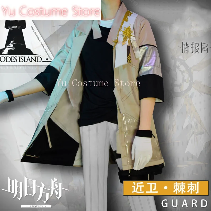 Anime! Arknights Thorns Guard RHODES ISLAND Daily Suit Handsome Uniform Cosplay Costume Halloween Outfit For Men Yu Costume