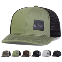 Unisex THE REAL BOSS Letter Leather Label Baseball Net Caps Outdoor Adjustable Spring and Summer Casual Sunscreen Hat