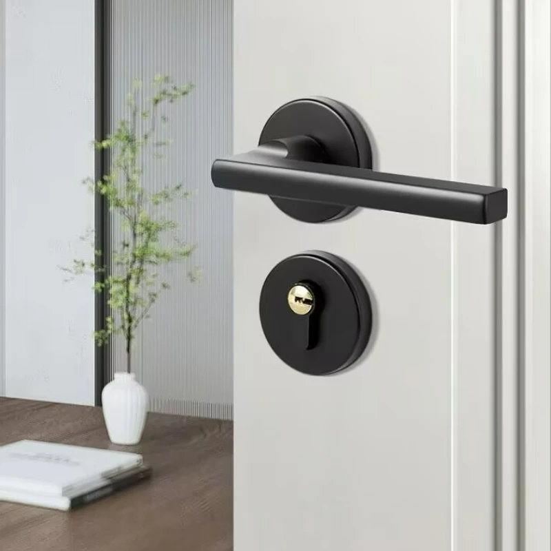 Modern secure interior door handle lock, easy to install key, suitable for home and office use